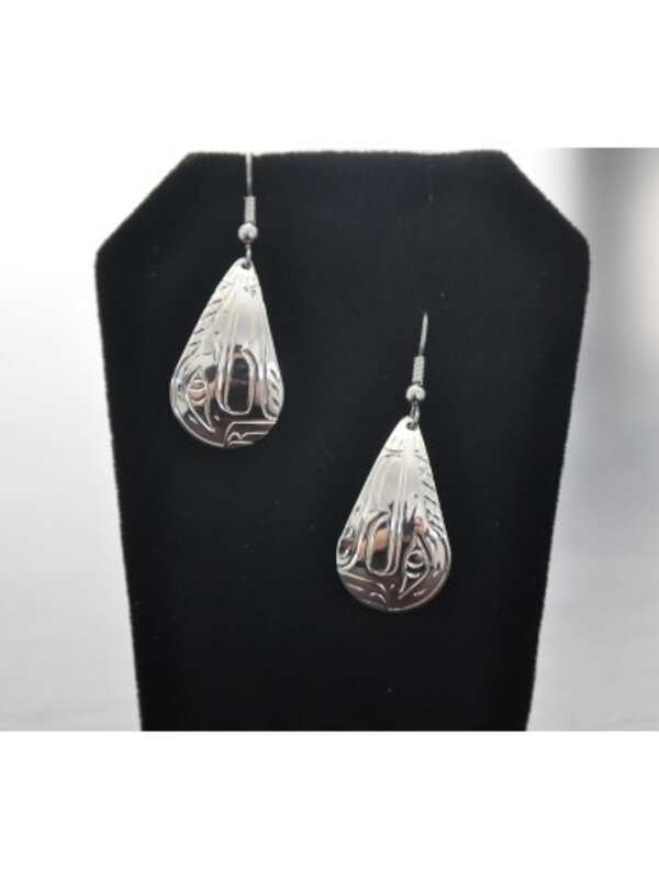 Hand Crafted Silver Raven earrings - Vincent Henson
