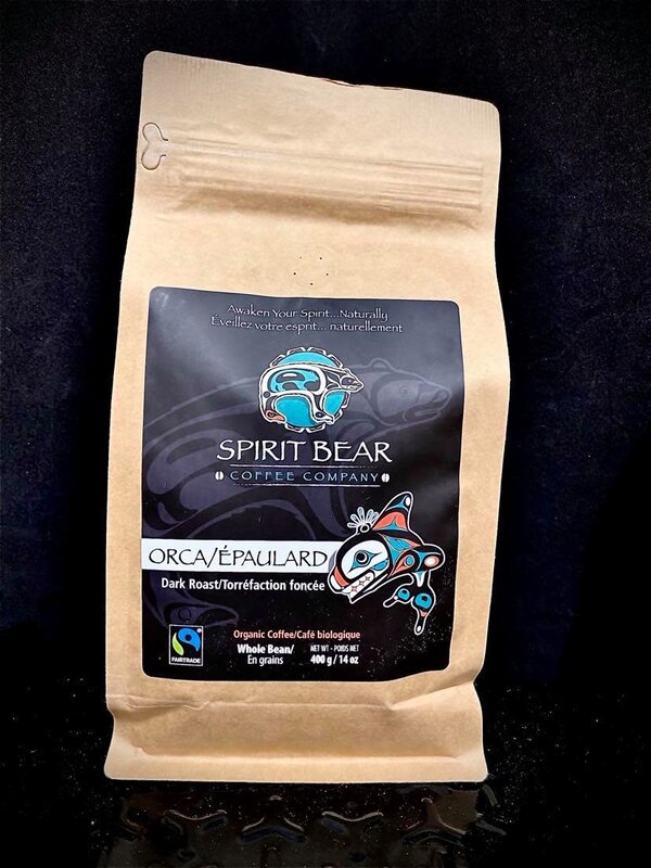 Spirit Bear Orca Dark Roast Whole Bean Coffee 400 g.