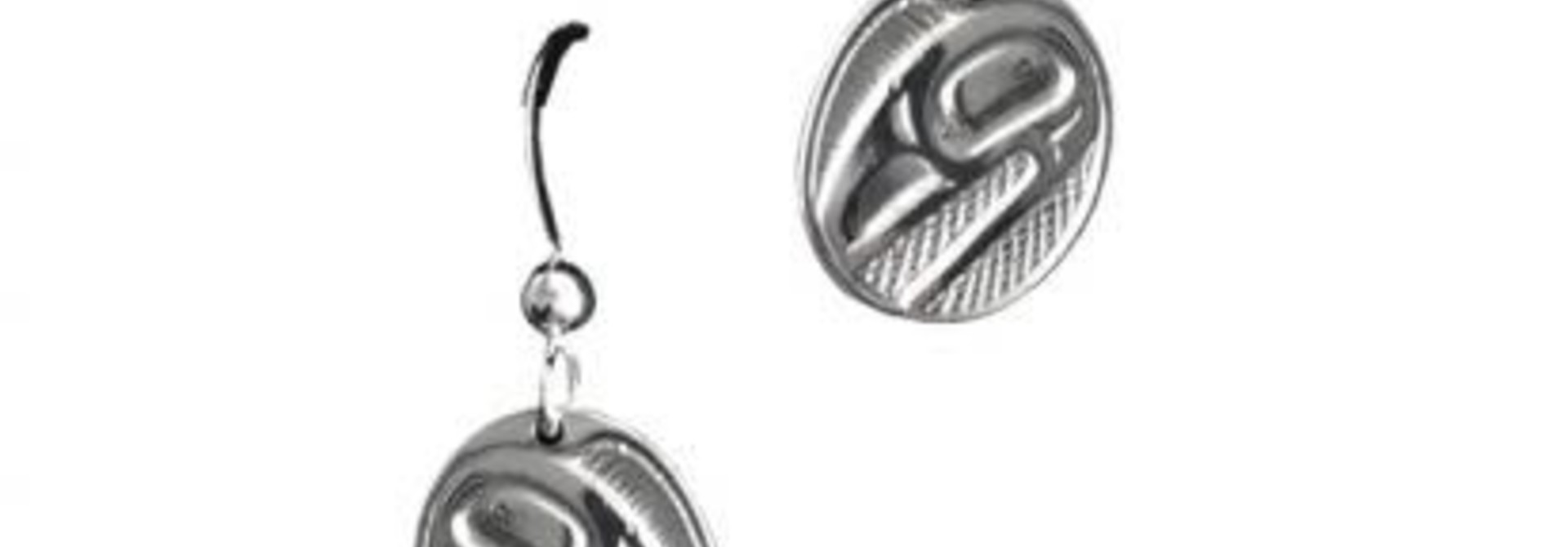 Raven Sunlight Oval silver pewter earrings-Bill Helin