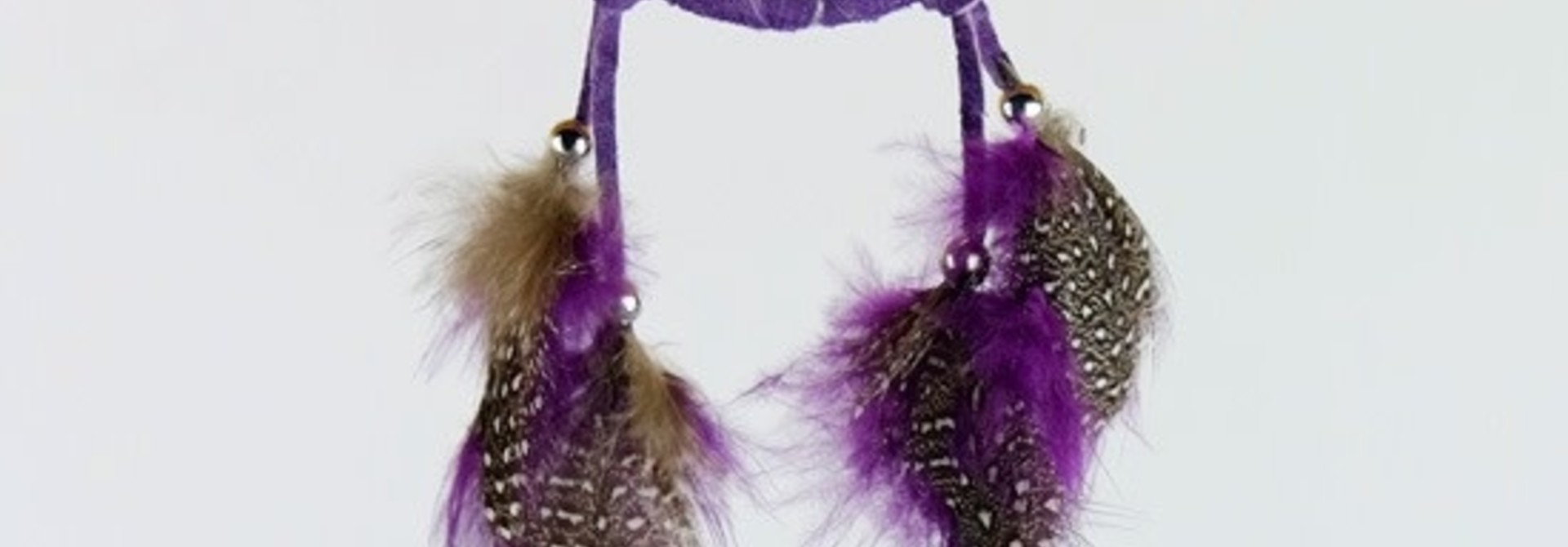 2" Dream Catcher with Semi Precious Stones-Purple