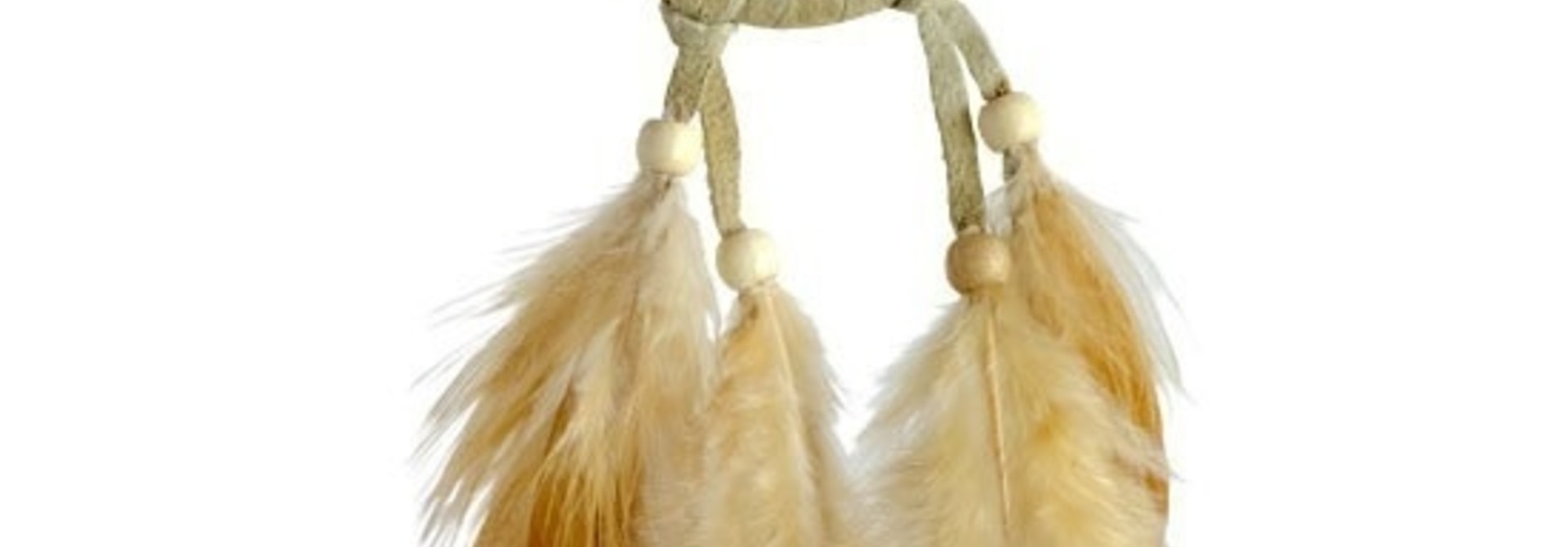 2" Vision Seeker Tan Dream Catcher with Stone