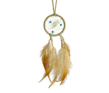 2" Vision Seeker Tan Dream Catcher with Stone