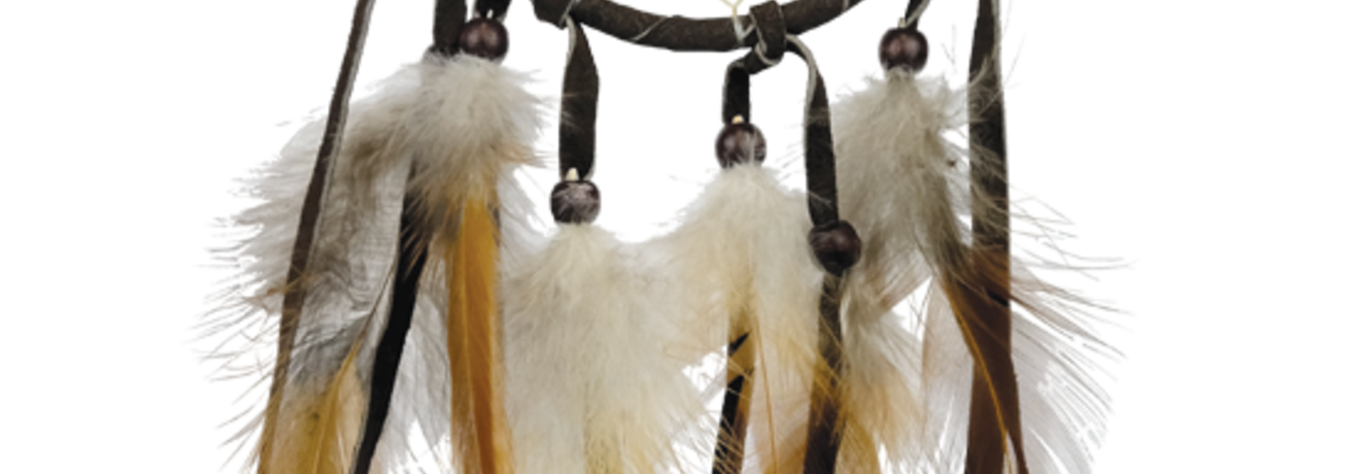 2.5" Vision Seeker dream Catcher Dark Brown with stones