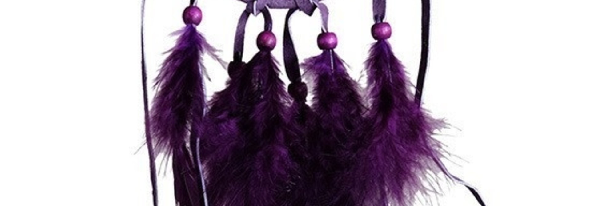 2.5" Vision Seeker Dream Catcher Purple with stones