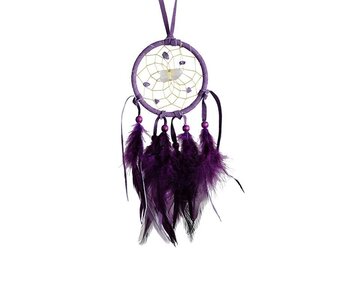 2.5" Vision Seeker Dream Catcher Purple with stones