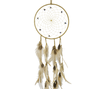 6" Tan Dream Catcher with stones