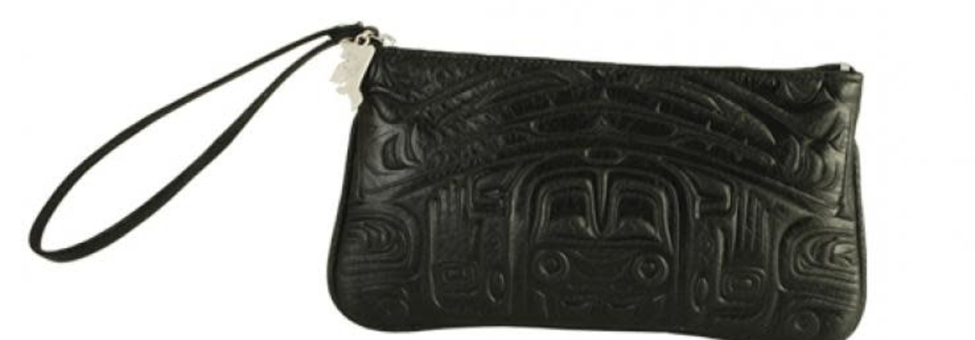 Deerskin Wristlet with Bearbox design - Black