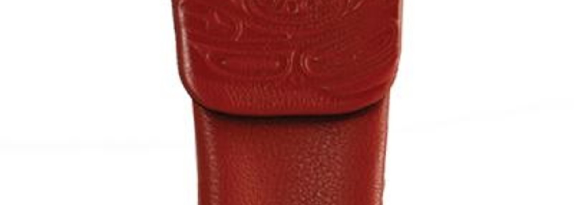 Leather Embossed Glasscase Red- Raven by Corrine Hunt