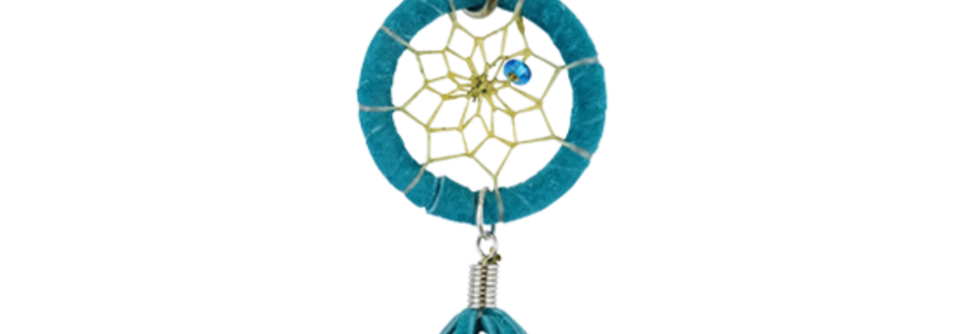 1.25 Dream Catcher keychain turquoise