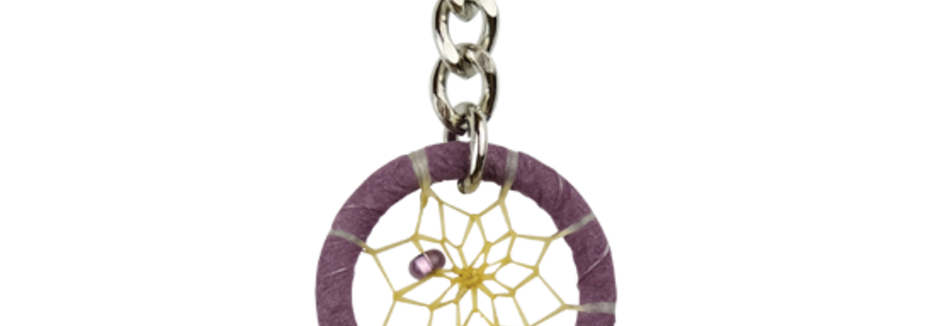 1.25" Dream Catcher Feather Keychains - PURPLE