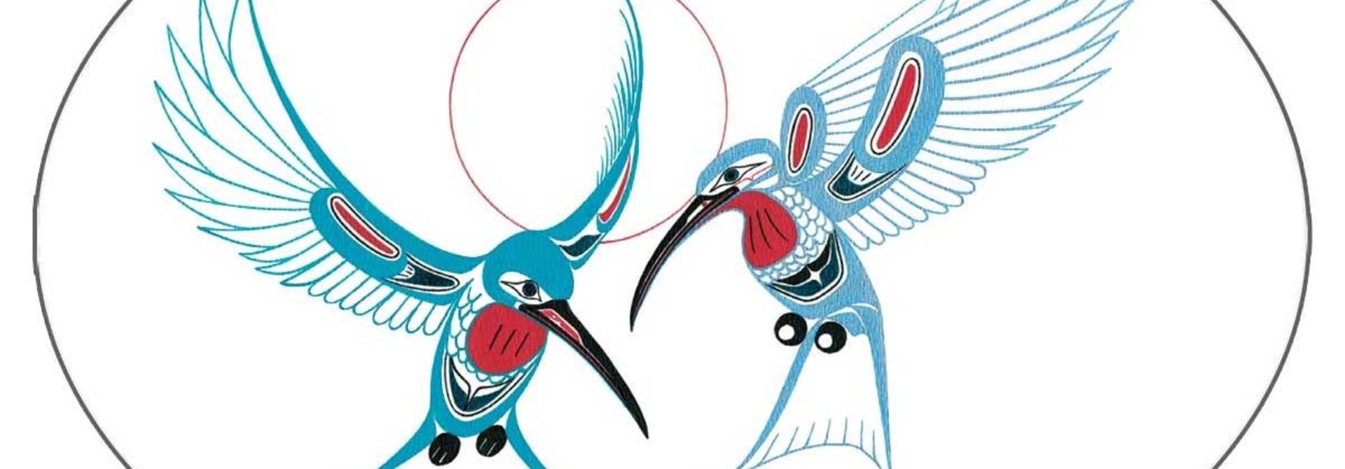 5"x3.5" Sticker hummingbird-Richard Shorty