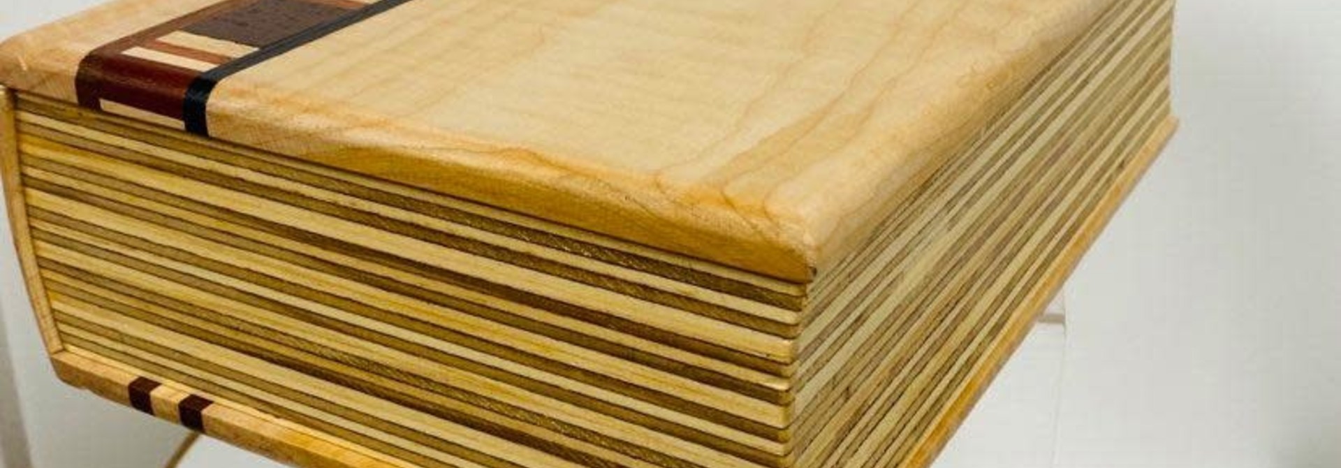 Hand Crafted Maple Desk Box - by Maurice Lenglet