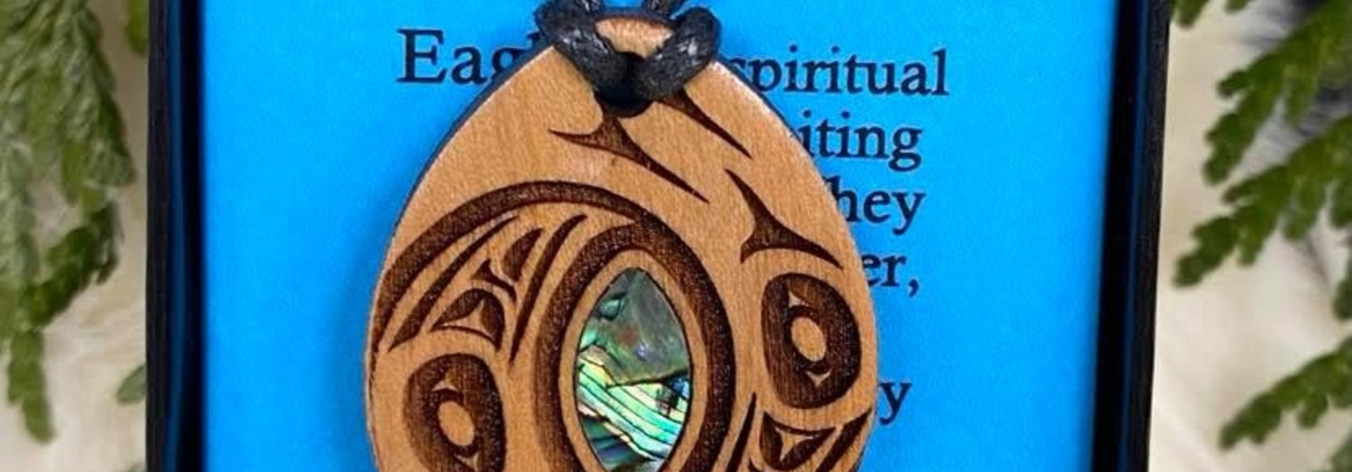 Wood Carved Pendant - Eagle