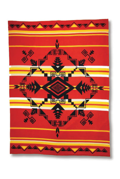 Premium Fleece Blankets-God's Eye Red