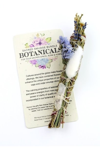 Botanical Smudge Cedar & Lavender with Quartz Crystal