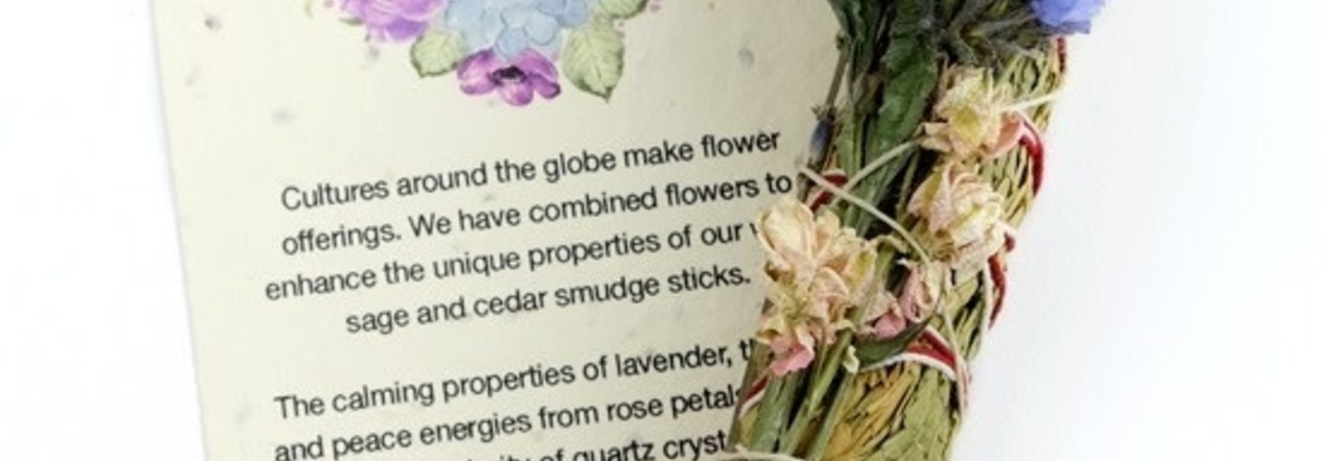 Botanical Smudge in Cedar Lavender & Strawflower