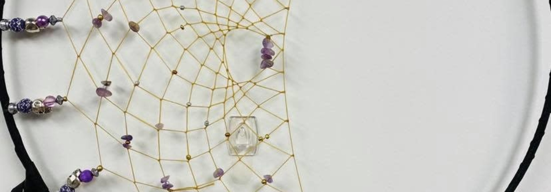 14" Deluxe Half Moon Dream Catcher by Patricia Cibart