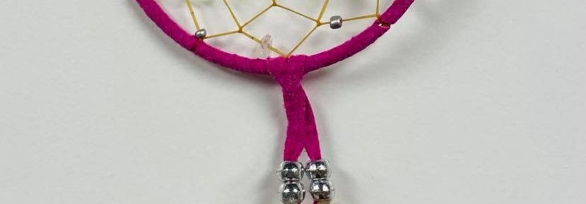 3" Dream Catcher with assorted stones - Pink