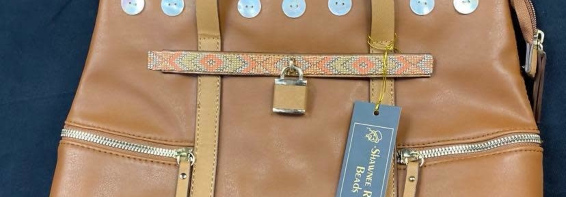 Tan Loom Purse Beaded by Shawnee Renee