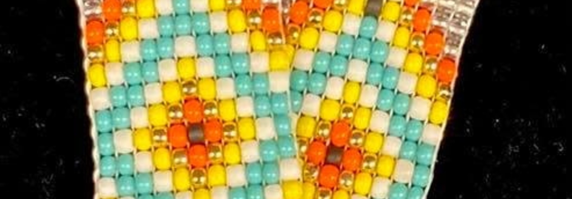 7" Beaded Silver Lanyard Key Chain by Shawnee Renee