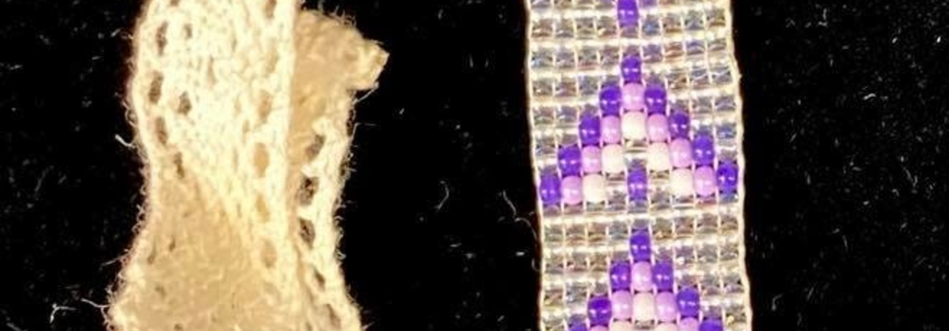 Beaded Loom Bracelet Purple by Shawnee Renee