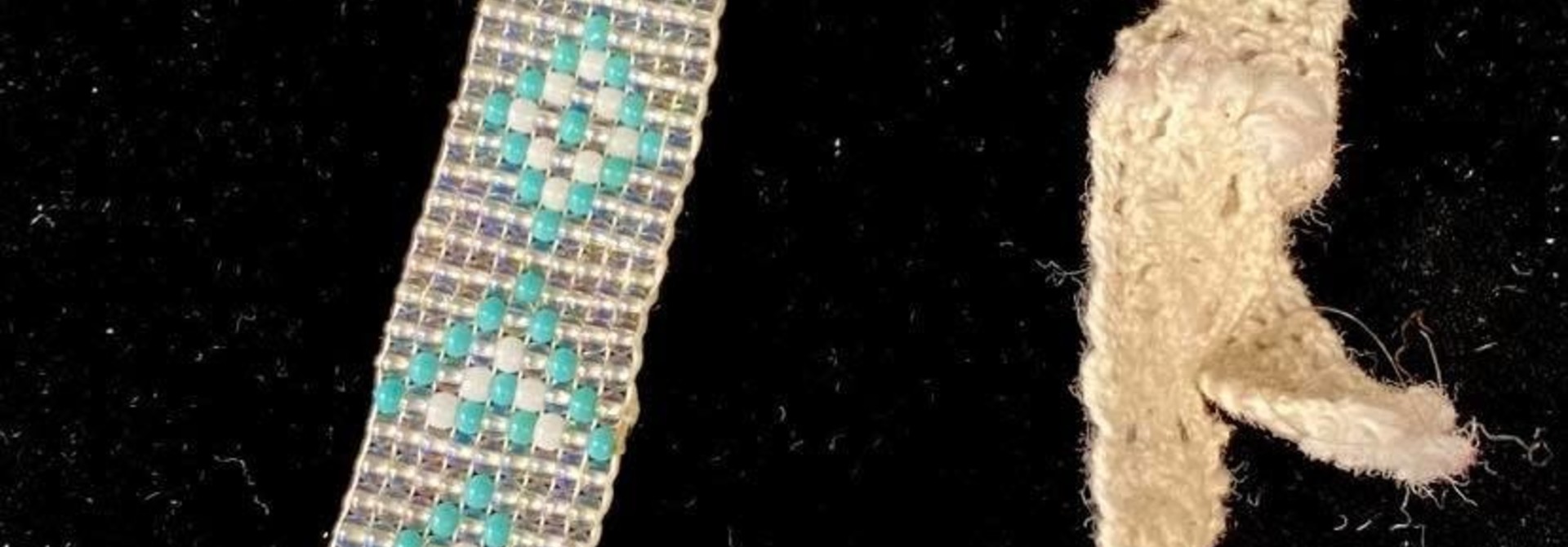 Beaded Loom Bracelet -Turquoise by Shawnee Renee