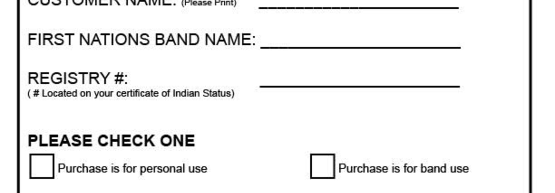 Exemption Form