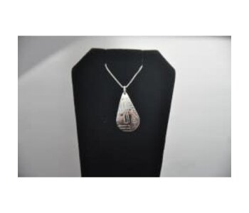 Silver Carved Pendant- Eagle design by Vincent Henson