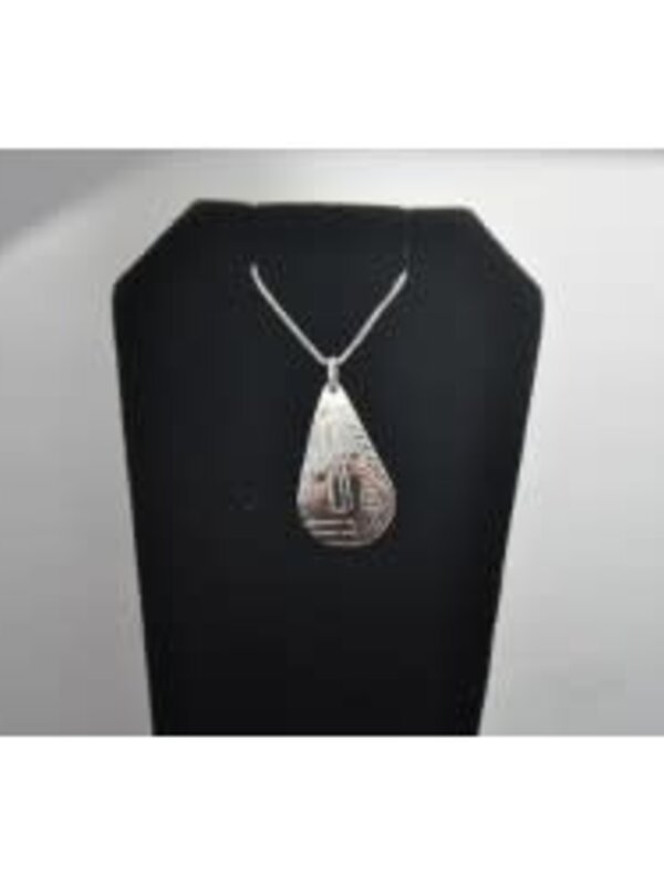 Silver Carved Pendant- Eagle design by Vincent Henson