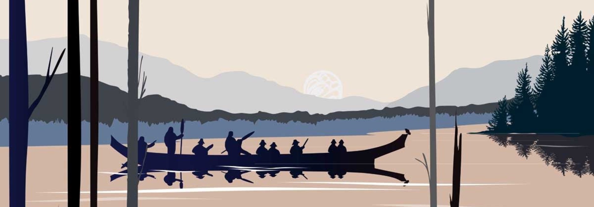 Framed & Matted Art Card -Curtis Canoe by Mark Preston