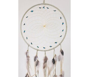 9" Tan Dream Catchers w semi precious stones