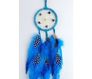 2.5" Turquoise Dream Catcher w Stones & Beads