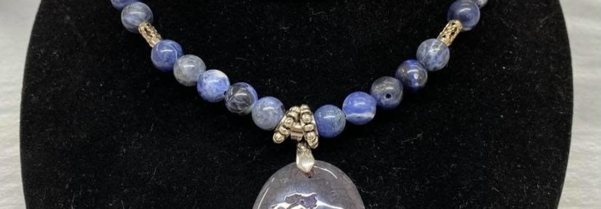 Hand beaded Necklace 24" in length
