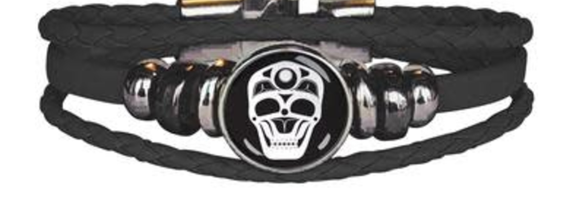 Leatherette Bracelet -Skull by James Johnson