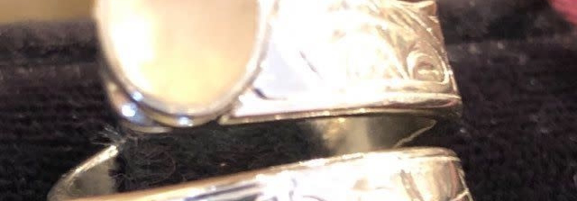 Honor our Mother Wrap Ring w Moonstone size 7