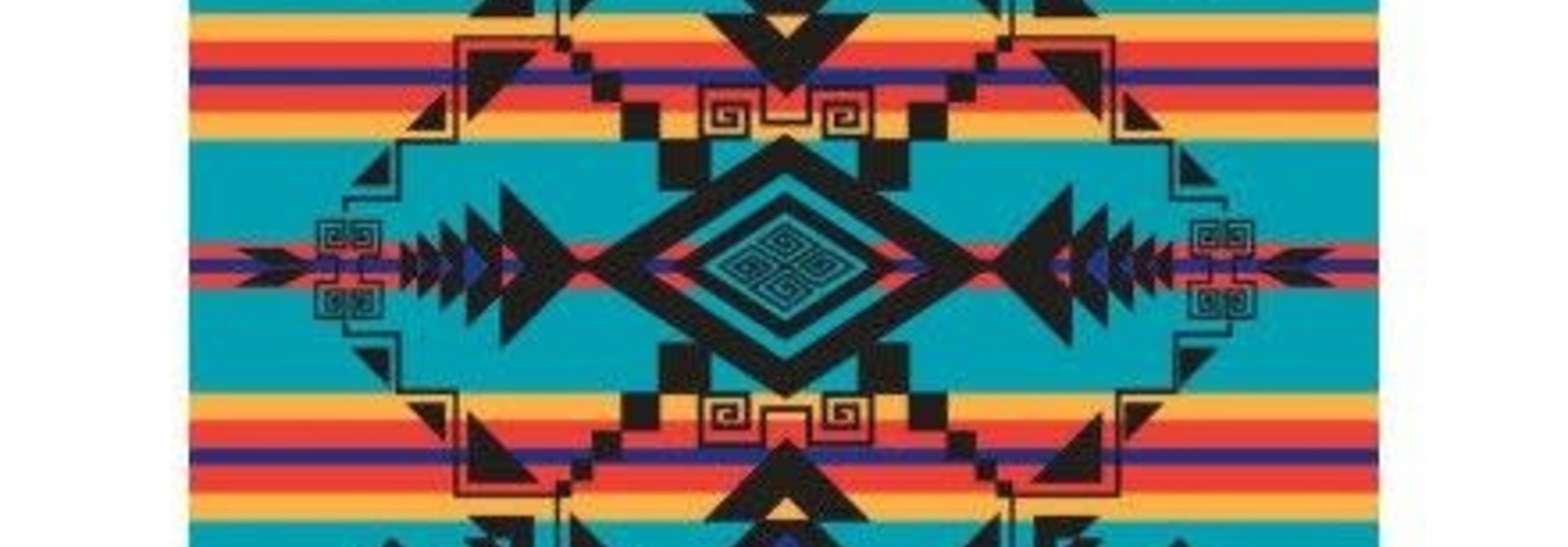 Fleece Blanket -God's Eye Turquoise