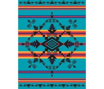 Premium Fleece Blanket -God's Eye Turquoise