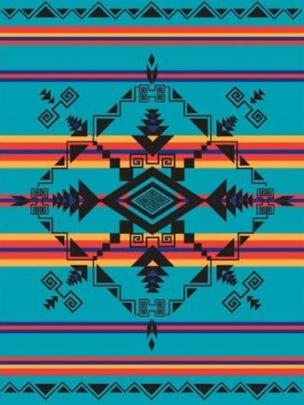 Premium Fleece Blanket -God's Eye Turquoise