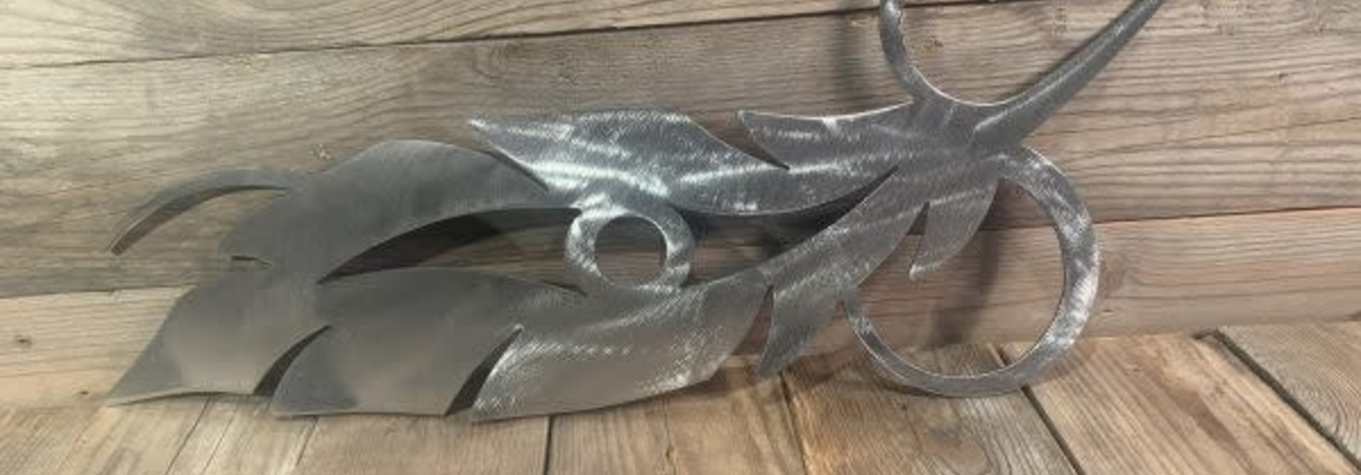 Brushed Steel Feather