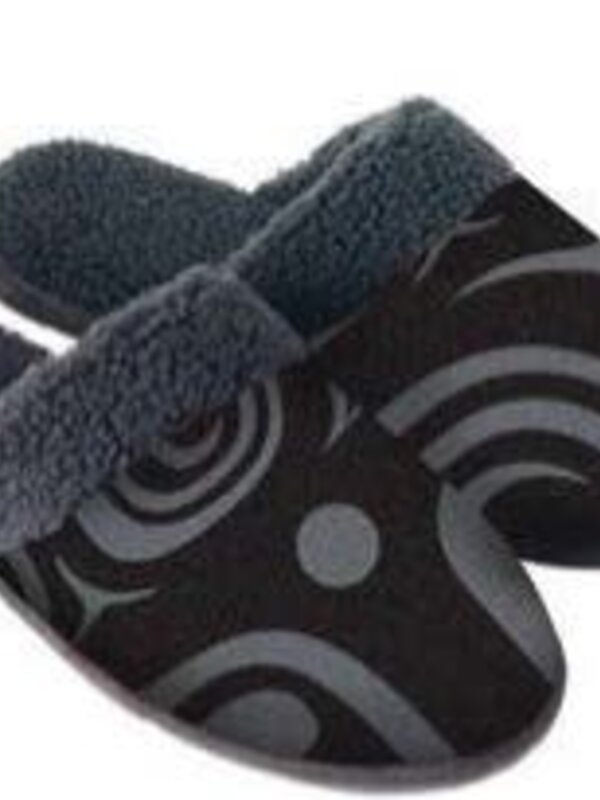 Slippers -Formline Black & Grey