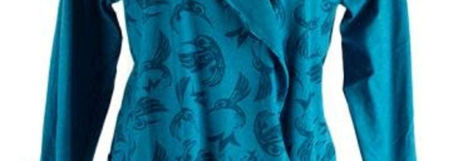 Turquoise All Over Print Jacket -Hummingbird by Bill Helin