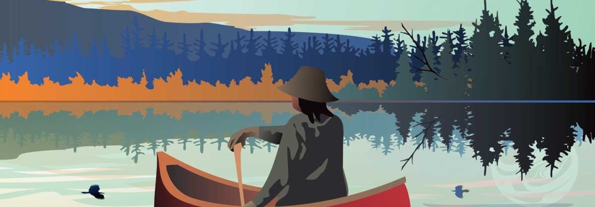 Art Card-Lone Canoe by Mark Preston