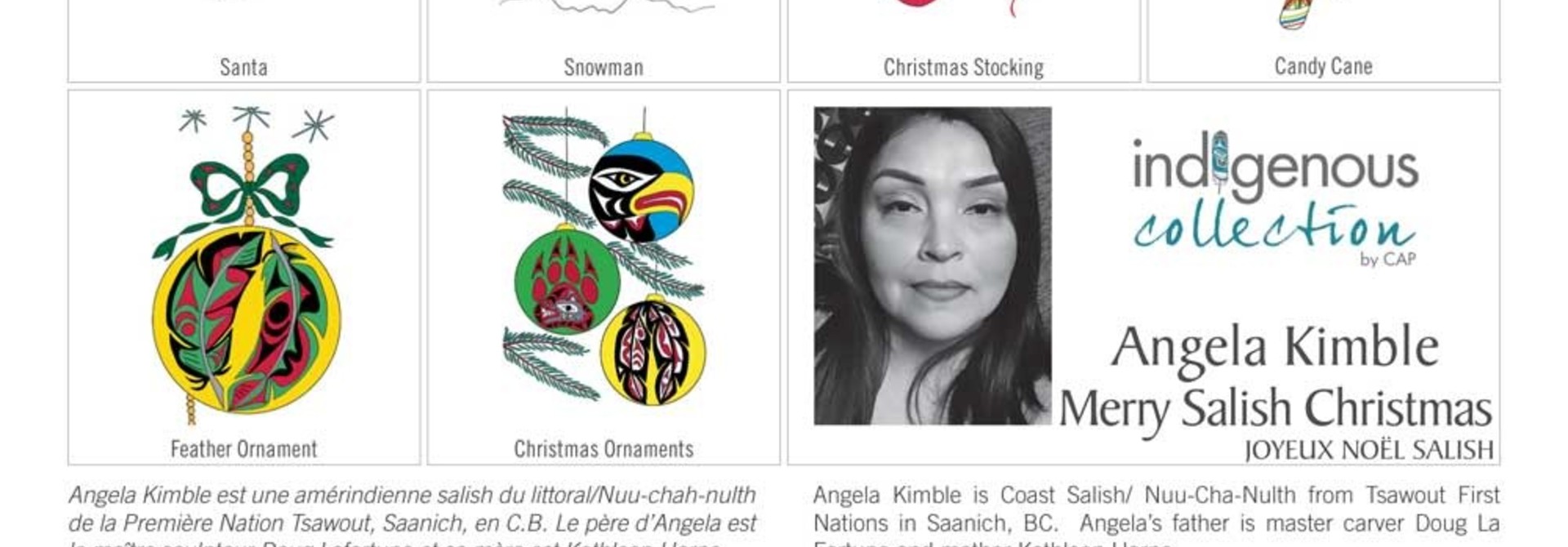 Christmas Cards- Merry Salish Christmas by Angela Kimble