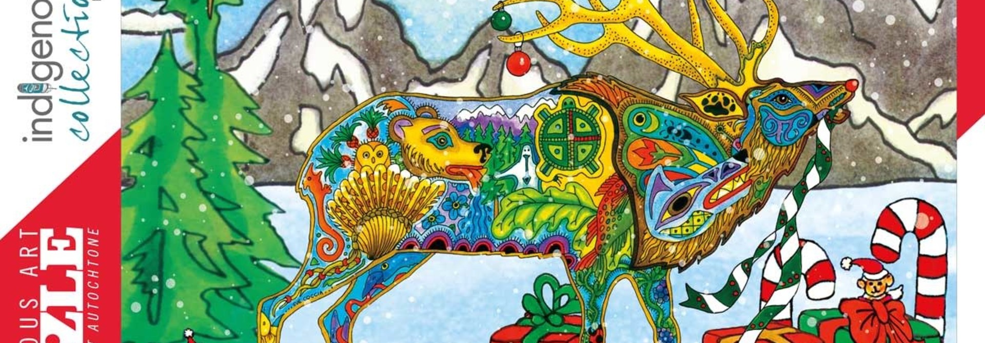 1000 Piece Puzzle-Holiday Reindeer