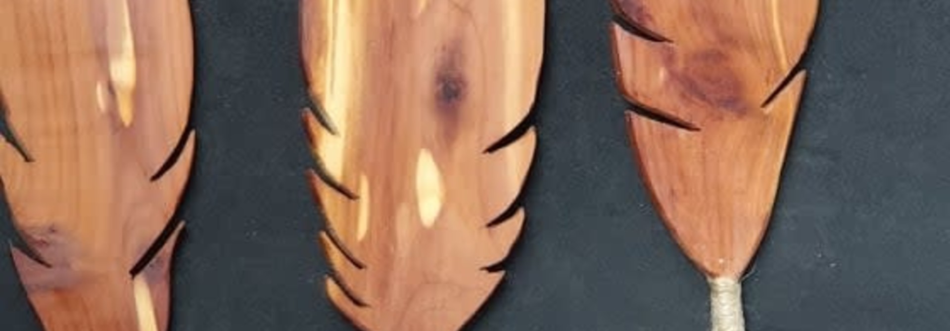 Carved Wooden Feathers - by Ko-Kweit