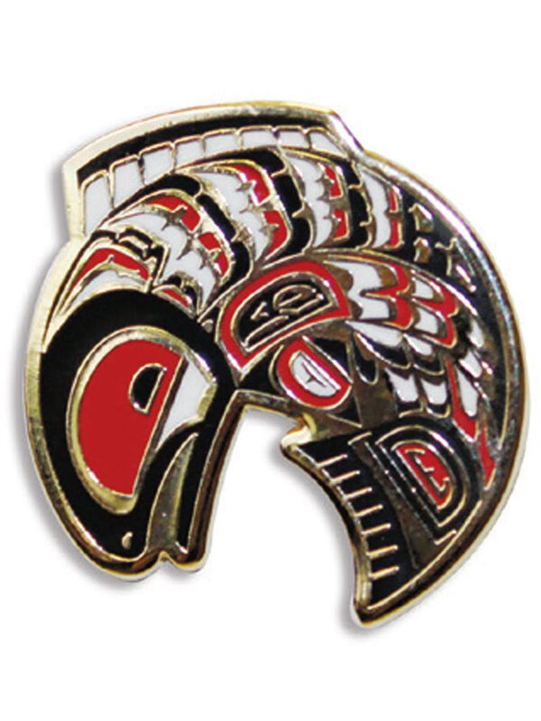 Native Northwest Enamel Pin - Salmon by Mervin Windsor