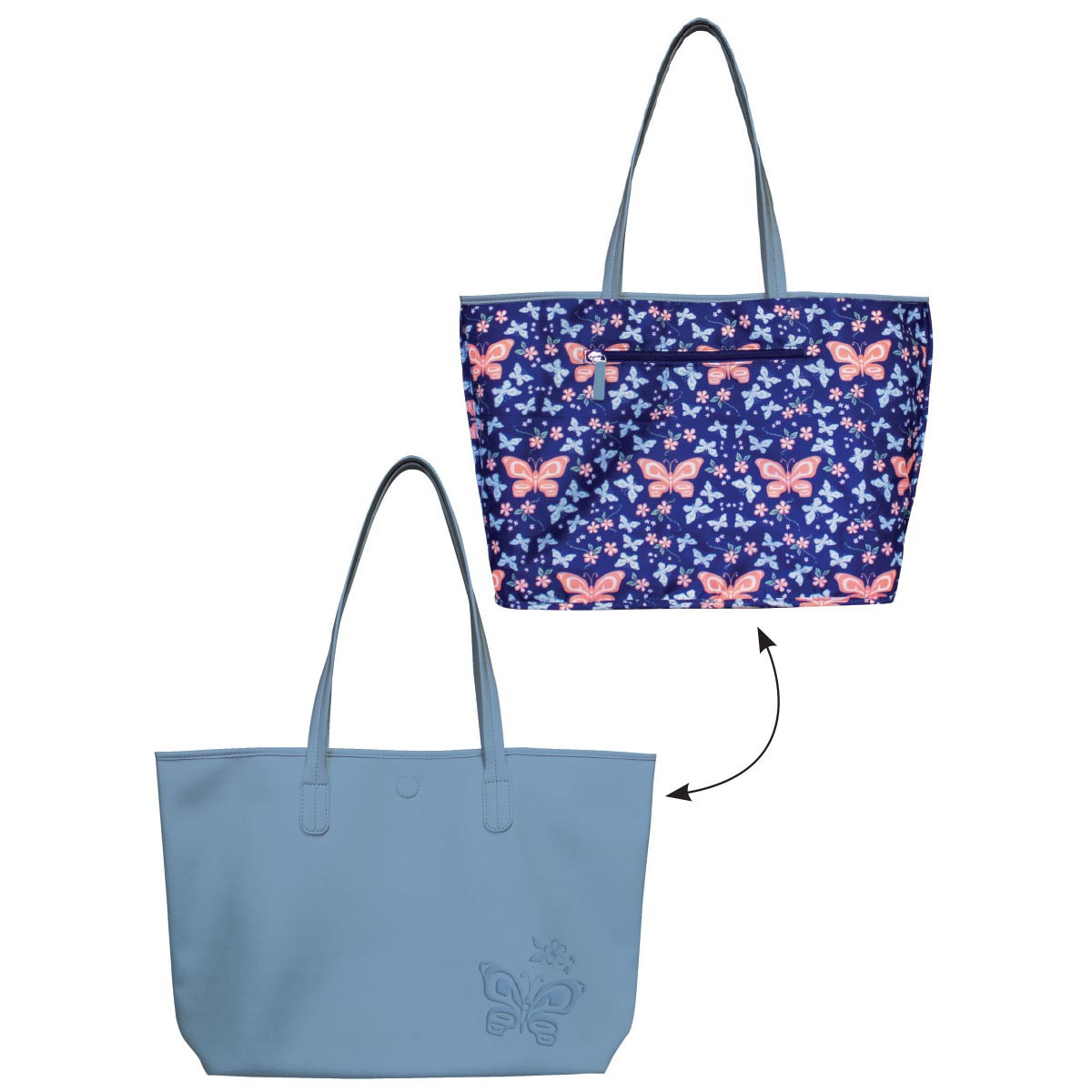 Reversible Tote Bag-Butterfly & Wild Rose-3