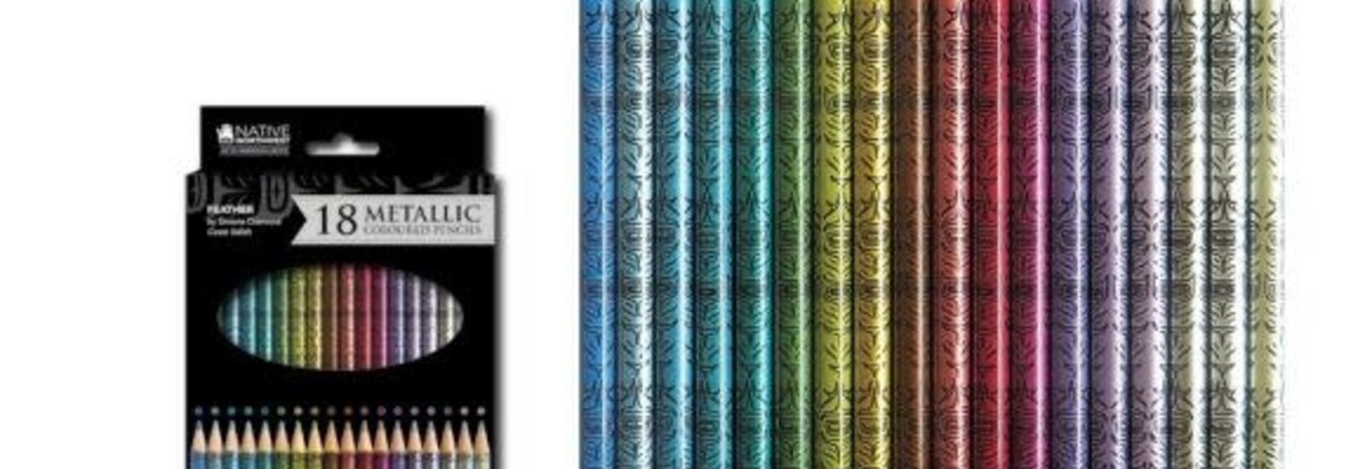 18 Metallic Pencil Crayons