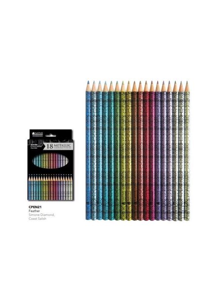 18 Metallic Pencil Crayons