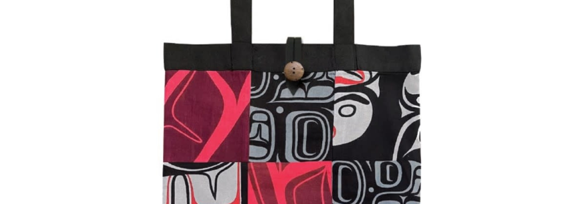 Patchwork Fashion Tote red